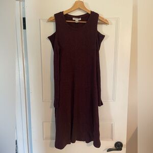 Motherhood Maternity Ribbed Cold Shoulder Dress